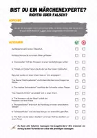 Vorschau - Arbeitsblätter - Märchen - Quiz: Richtig oder Falsch? 12 Fragen mit Lösungen - Seite 1