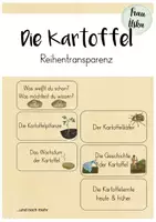 Vorschau - Präsentationen/Tafelbilder - FREEBIE Reihentransparenz Kartoffel - Deckblatt