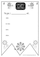Vorschau - Arbeitsblätter - New Year‘s Resolutions Wimpelkette Vorlage Klassenraum Deko - Seite 3