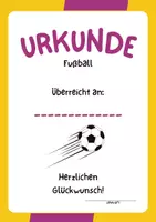 Vorschau - Mal- und Bastelvorlagen - Urkunde - Vorlage Fußball - Deckblatt