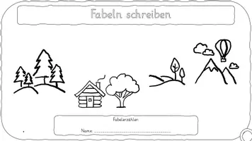 Vorschau - Arbeitsblätter - 🦊 Fabeln schreiben leicht gemacht! Deutsch ✍️ - Deckblatt