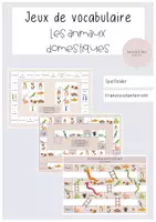 Vorschau - Stationenlernen - Les animaux domestiques Spielfelder Haustiere - Deckblatt