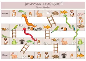 Vorschau - Stationenlernen - Les animaux domestiques Spielfelder Haustiere - Seite 1