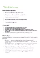 Προεπισκόπηση - Φύλλα εργασίας - The Grinch Movie Worksheet A2-B2 | Φύλλο εργασίας για την ταινία The Grinch επιπέδου Α2-Β2 - Εξώφυλλο