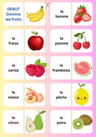 Vorschau - Spiele - Domino en français les fruits / Obst - Deckblatt