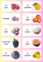 Vorschau - Spiele - Domino en français les fruits / Obst - Seite 1