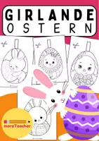Vorschau - Mal- und Bastelvorlagen - Girlande Ausmalbilder Ostern - Deckblatt