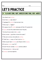 Vorschau - Arbeitsblätter - SOME vs. ANY (-thing -body -where) Overview + Exercise - Seite 3
