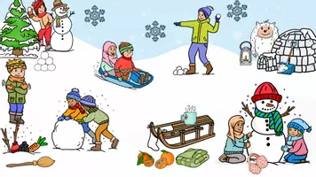 Vorschau - Unterrichtsreihen - Deutsch Klasse 1, interaktive Übungsaufgaben Winter - Seite 1