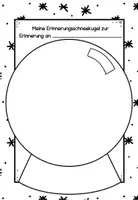 Vorschau - Arbeitsblätter - Schneekugel der Erinnerung - zur Trauerbewältigung, Ferienrückblick usw. - Seite 1