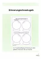 Vorschau - Arbeitsblätter - Schneekugeln der Erinnerung - zur Trauerbewältigung - Deckblatt