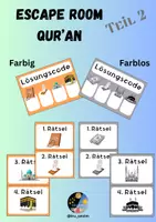 Vorschau - Arbeitsblätter - Escape Room Teil 2 Qur'an - Koran - Klasse 3/4 - Deckblatt
