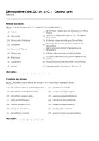 Aperçu - Feuilles d'exercices - Démosthène (384-322 av. J.-C.) - Orateur grec - Page 1
