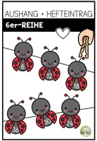 Vorschau - Arbeitsblätter - 6er-Reihe - Erarbeitung - Tafelbild - Malaufgaben - Deckblatt