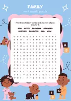Vorschau - Stationenlernen - Suchsel Englisch Suchsel Familie - family word search puzzle 1 - wordsearch - Englisch Freiarbeit - Seite 2