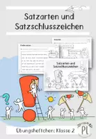 Vorschau - Arbeitsblätter - Satzarten und Satzschlusszeichen - Übungsheftchen - Deckblatt