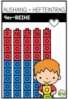 Vorschau - Arbeitsblätter - 9er-Reihe - Erarbeitung - Tafelbild - Malaufgaben - Deckblatt