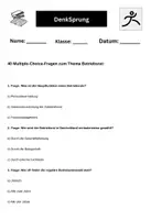 Vorschau - Arbeitsblätter - 40 Multiple-Choice-Fragen zum Thema Betriebsrat - Seite 1