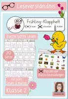 Vorschau - Arbeitsblätter - Frühling Klappheft Klasse 2 - sinnentnehmendes Lesen - Deckblatt