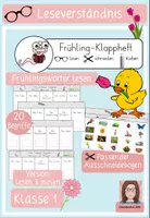 Vorschau - Arbeitsblätter - Frühling Klappheft Klasse 1 - sinnentnehmendes Lesen - Deckblatt
