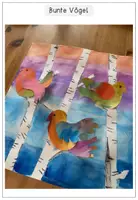 Vorschau - Stundenentwürfe - Kunstprojekt - Vögel im Winter im Birkenwald - Schritt für Schritt - Seite 2