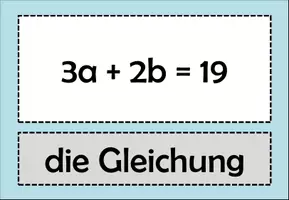 Vorschau - Bildkarten - Bild- und Wortkarten mit Begriffen zu Termen und Gleichungen - Seite 3