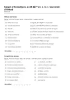 Aperçu - Feuilles d'exercices - Sargon d'Akkad (env. 2334-2279 av. J.-C.) - Souverain d'Akkad - Page 1
