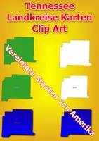 Vorschau - selbst erstellte Cliparts/Grafiken - Karten der Landkreise von Tennessee ClipArt Karte Farbe, Schwarz-Weiß Kommerzielle Nutzung - Deckblatt