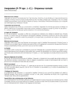 Aperçu - Feuilles d'exercices - Vespasien (9-79 apr. J.-C.) - Empereur romain - Page de couverture