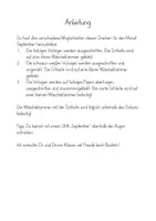 Vorschau - Mal- und Bastelvorlagen - Kalender September Bastelide Drachen - Seite 1