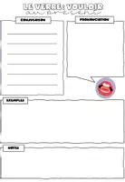 Vorschau - Arbeitsblätter - Vorlage Sicherungs-/Grammatikblatt: Vouloir au présent - Deckblatt
