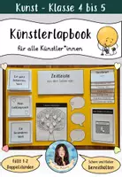 Vorschau - Stundenentwürfe - Künstlerlapbook - für alle Künstler*innen einsetzbar - Deckblatt
