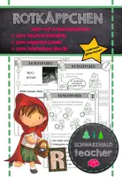 Vorschau - Arbeitsblätter - ROTKÄPPCHEN - differenzierte Arbeitsblätter mit Buchstabeneinführung Rr (Klasse 1 und 2) - Deckblatt