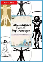 Vorschau - Mal- und Bastelvorlagen - Kunstprojekt Leonardo da Vinci - Vitruvianischer Mensch - Wasserfarben Kunst für Grundschule & Sekundarstufe - Seite 3