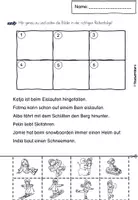 Vorschau - Arbeitsblätter - Winterliche Arbeitsblätter 1. + 2. Klasse DaZ - Seite 1