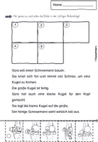 Vorschau - Arbeitsblätter - Winterliche Arbeitsblätter 1. + 2. Klasse DaZ - Seite 3