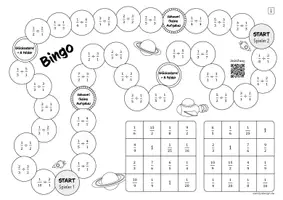 Vorschau - Arbeitsblätter - Division von Brüchen - Bingo Spiel - Seite 2