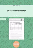 Vorschau - Arbeitsblätter - Experiment - Zucker in Getränken - Deckblatt