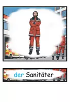 Vorschau - Bildkarten - Bildkarten und Wortkarten "Der Rettungsdienst" Achtung, Notfall! DaZ / DaF / Deutsch - Seite 1