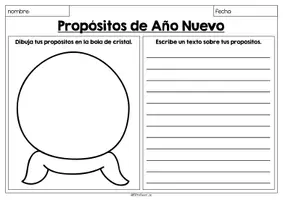 Vorschau - Arbeitsblätter - Propósitos de Año Nuevo - Glaskugel (Neujahrsvorsätze) - Seite 3