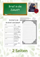 Vorschau - Arbeitsblätter - Ein Brief in die Zukunft an das zukünftige Ich schreiben - Deckblatt