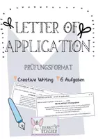 Vorschau - Arbeitsblätter - Creative writing: letter and email of application (Prüfungsformat) - Deckblatt