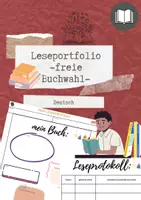 Vorschau - Arbeitsblätter - Leseportfolio (freie Buchwahl) - variabel und sofort einsetzbar - Deckblatt