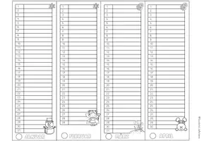 Vorschau - Mal- und Bastelvorlagen - Kalender - Seite 2