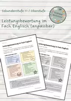 Vorschau - Merkblätter - Leistungstransparenz im Fach Englisch Sek II / Oberstufe - Deckblatt