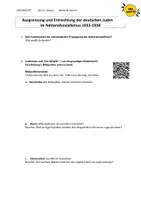 Vorschau - Arbeitsblätter - Entrechtung der deutschen Juden 1933-1938 - Seite 1