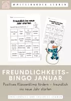 Vorschau - Arbeitsblätter - Freundlichkeits Bingo - Freundlicher Start ins neues Jahr - Deckblatt