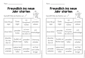 Vorschau - Arbeitsblätter - Freundlichkeits Bingo - Freundlicher Start ins neues Jahr - Seite 2