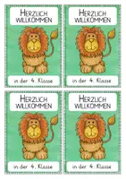 Vorschau - Anderer Materialtyp - Löwe - Willkommen in der 4. Klasse - Begrüßungskärtchen nach den Sommerferien - Seite 3