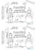 Vorschau - Arbeitsblätter - Mini-Heftchen: Fasching / Karneval (Vorschule) - Seite 1